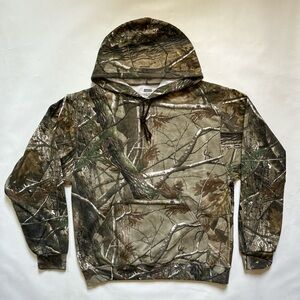 Vintage real tree camo Russell outdoor hoodie realtree XXL woodland moss